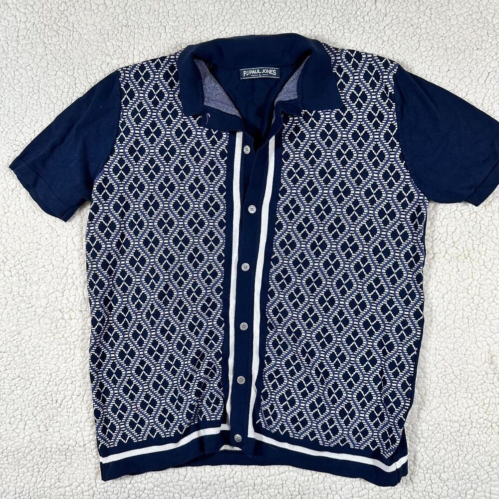 Paul-jones Men's Navy and Blue Polo-shirts